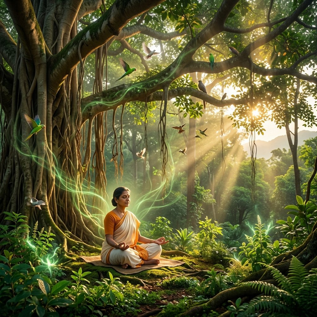 Meditating in Kawal Reserve Forest — nature healing at its best